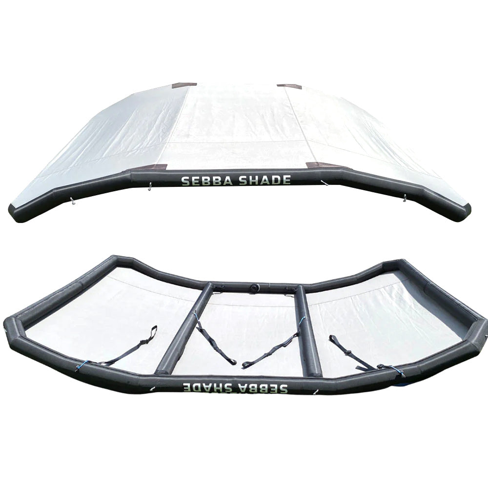Sebba Shade 8 x 12 ft. White Sun Shade f/Boats 26'+ - Deckhand Marine Supply