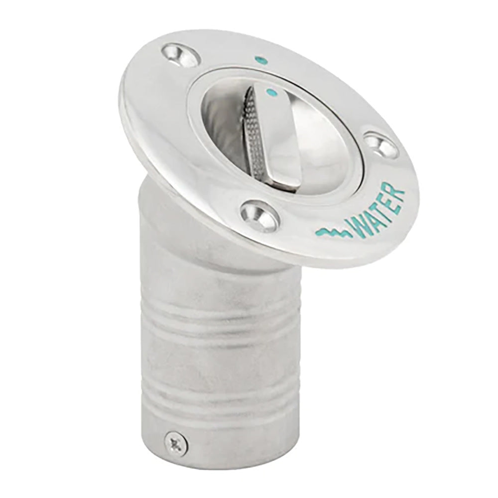 Whitecap 30 EPA Pull-Up Deck Fill Angled 1-1/2" (Water) - Deckhand Marine Supply
