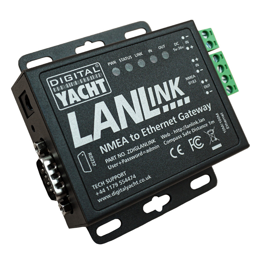 Digital Yacht LANLink NMEA 0183 To Ethernet Gateway - Deckhand Marine Supply