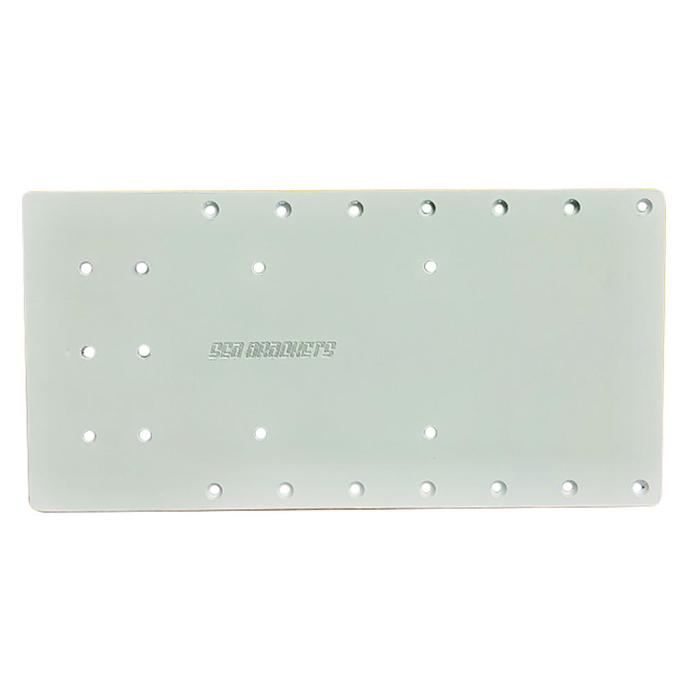 Sea Brackets 20" Straight Trolling Motor Plate f/Minn Kotas Quest - Deckhand Marine Supply