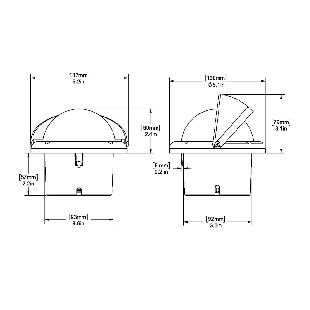 Ritchie SS-1002 SuperSport Compass - Flush Mount - Black - Deckhand Marine Supply