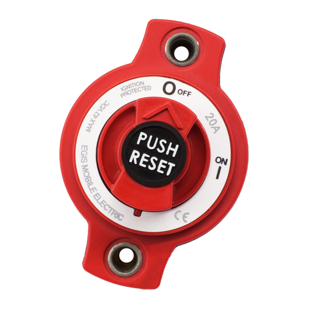 Egis 20A Panel Mount Mini Circuit Breaker - Deckhand Marine Supply