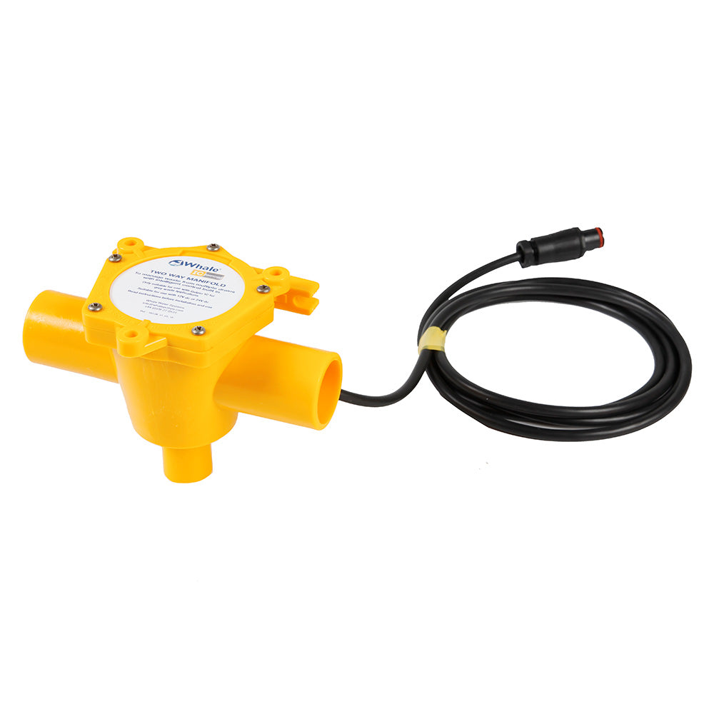 Whale 2-Way Waste Manifold 12' Cable 1-1/2" Ports - Deckhand Marine Supply