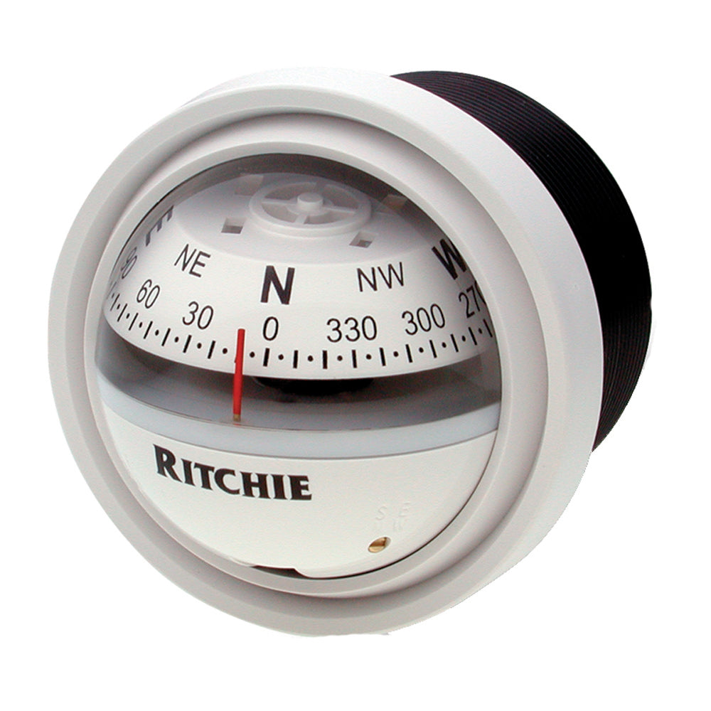 Ritchie V-57W.2 Explorer Compass - Dash Mount - White - Deckhand Marine Supply