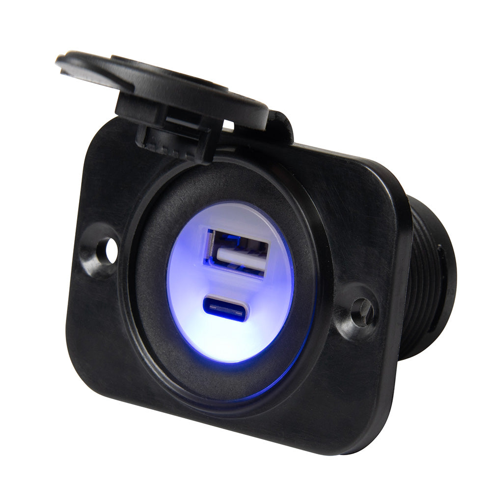 Marinco Sealink Dual USB-A/C Combo Charger - Deckhand Marine Supply