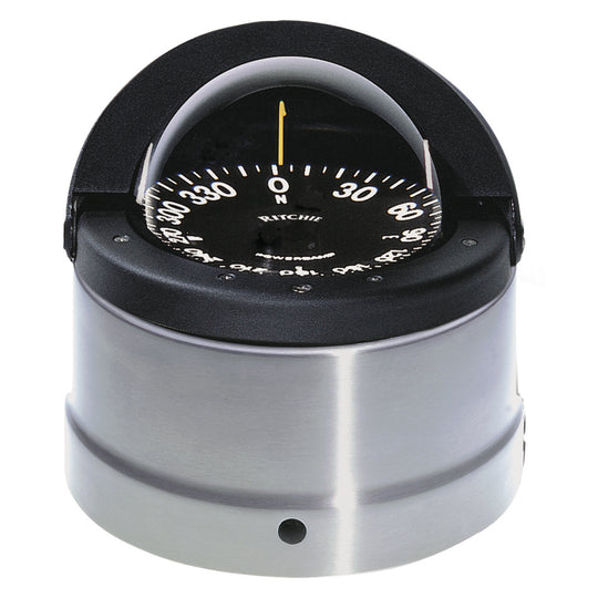 Ritchie DNP-200 Navigator Compass - Binnacle Mount - Polished Stainless Steel/Black - Deckhand Marine Supply