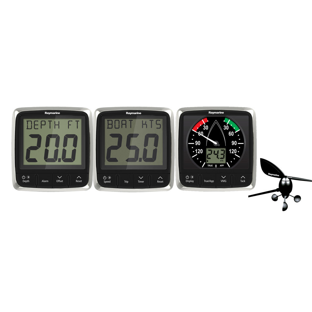 Raymarine i50/i60 Wind, Speed, Depth System Pack w/Transducers - Deckhand Marine Supply