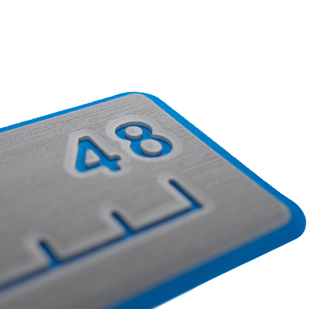 SeaDek 48 Routed Ruler - 6mm - Brushed Texture - Storm Grey/Bimini Blue - Deckhand Marine Supply
