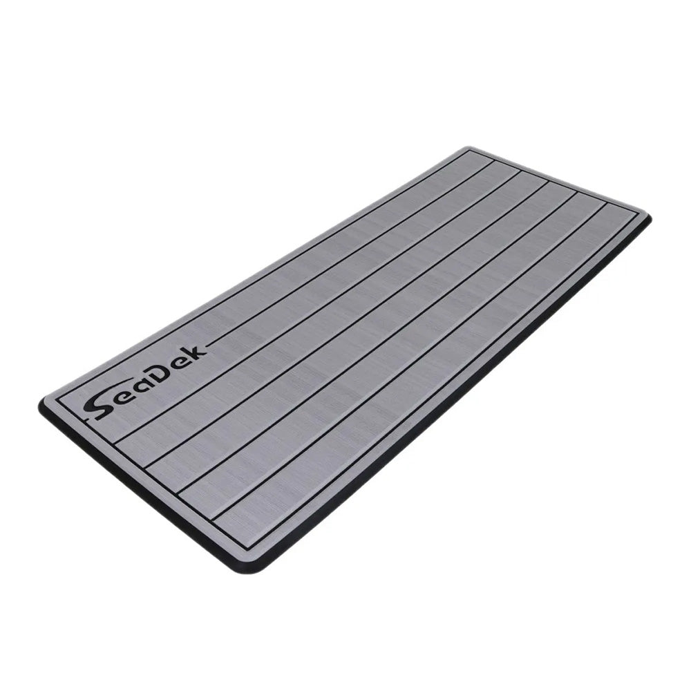 SeaDek 14 x 36" 20mm Dual Density Small Teak Helm Pad w/SeaDek Logo - Brushed Texture - Gray/Black (355.6mm x 914.4mm x 20mm) - Deckhand Marine Supply