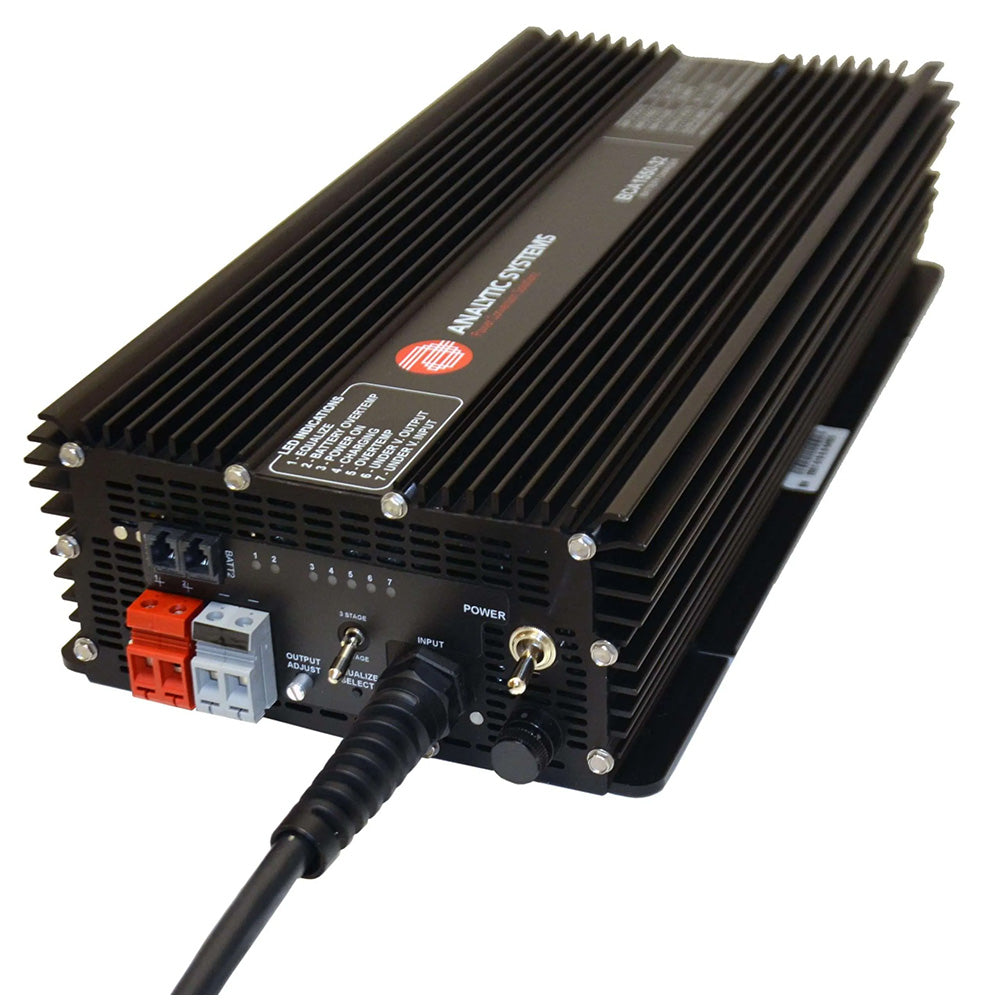 Analytic Systems AC Charger 2-Bank 70A, 12V Out, 85-264VAC In Power-Factor Correction - Deckhand Marine Supply