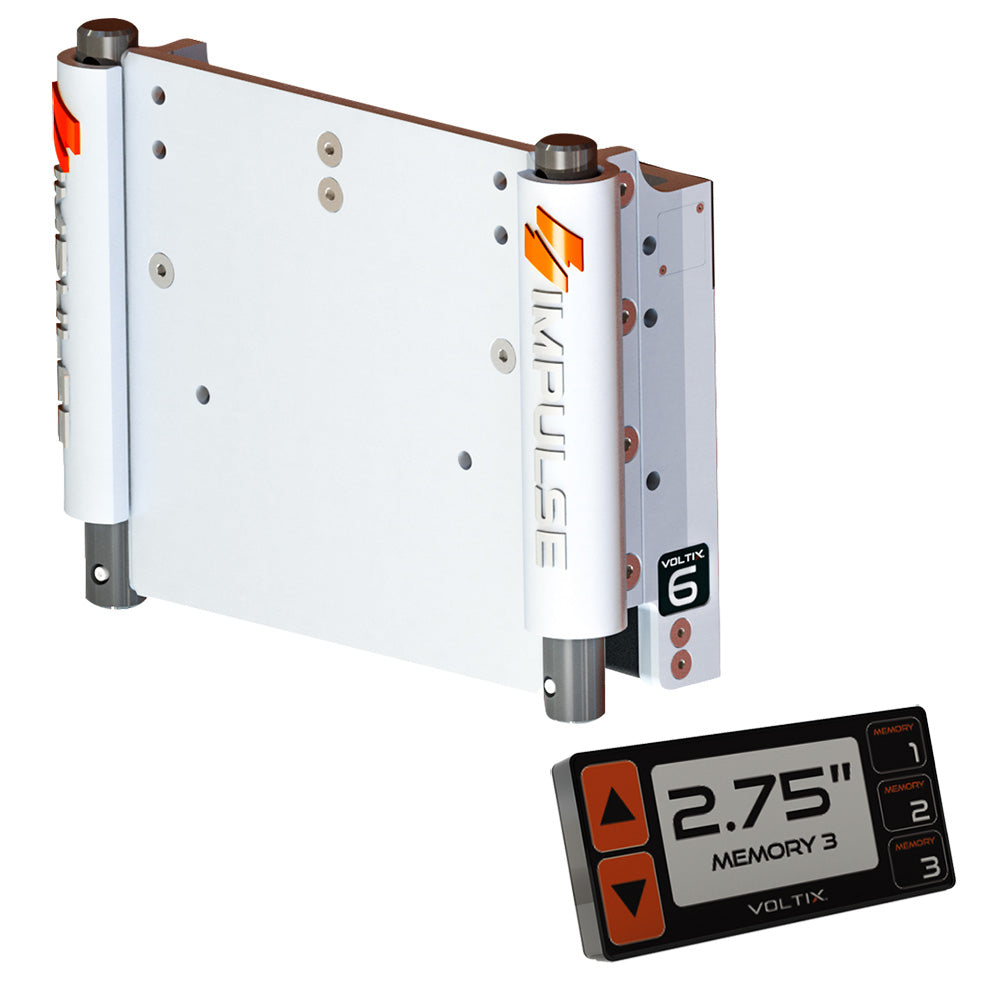 IMPULSE XL 6" Set Back Electric Jack Plate w/Smart Control - White Cerakote - Deckhand Marine Supply