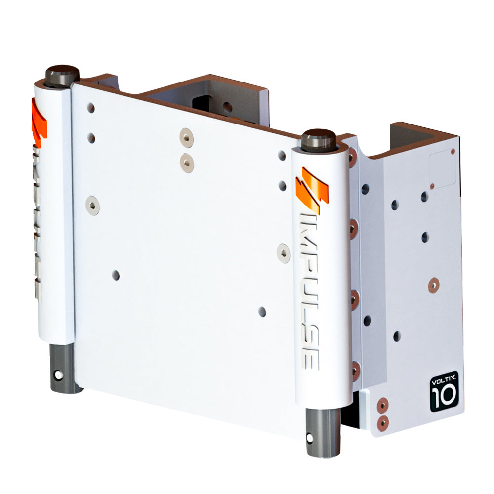 IMPULSE 10" Set Back Electric Jack Plate w/Standard Control - White Cerakote - Deckhand Marine Supply