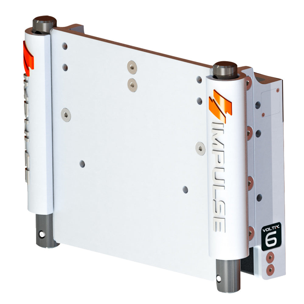 IMPULSE XL 6" Set Back Electric Jack Plate w/Standard Control - White Cerakote - Deckhand Marine Supply