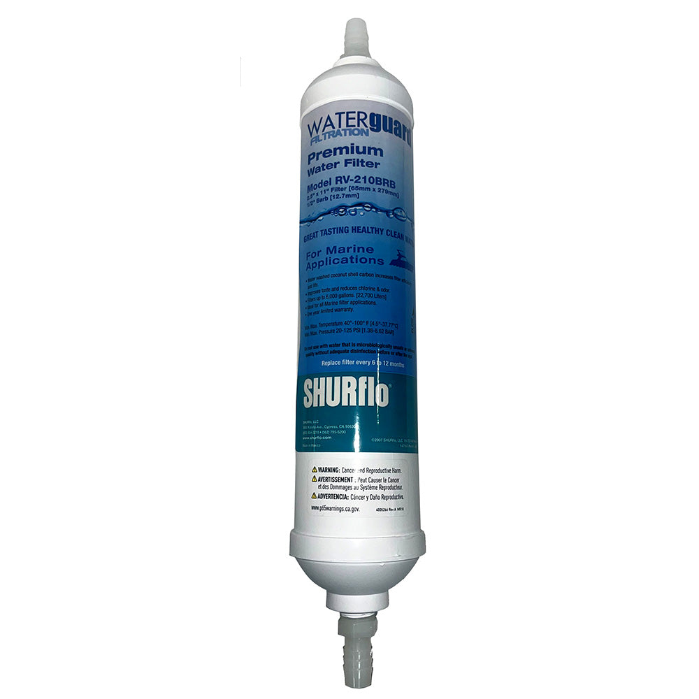 Shurflo by Pentair 11 City Water Entry In-Line Filter w/1/4 Barb Fittings - Deckhand Marine Supply