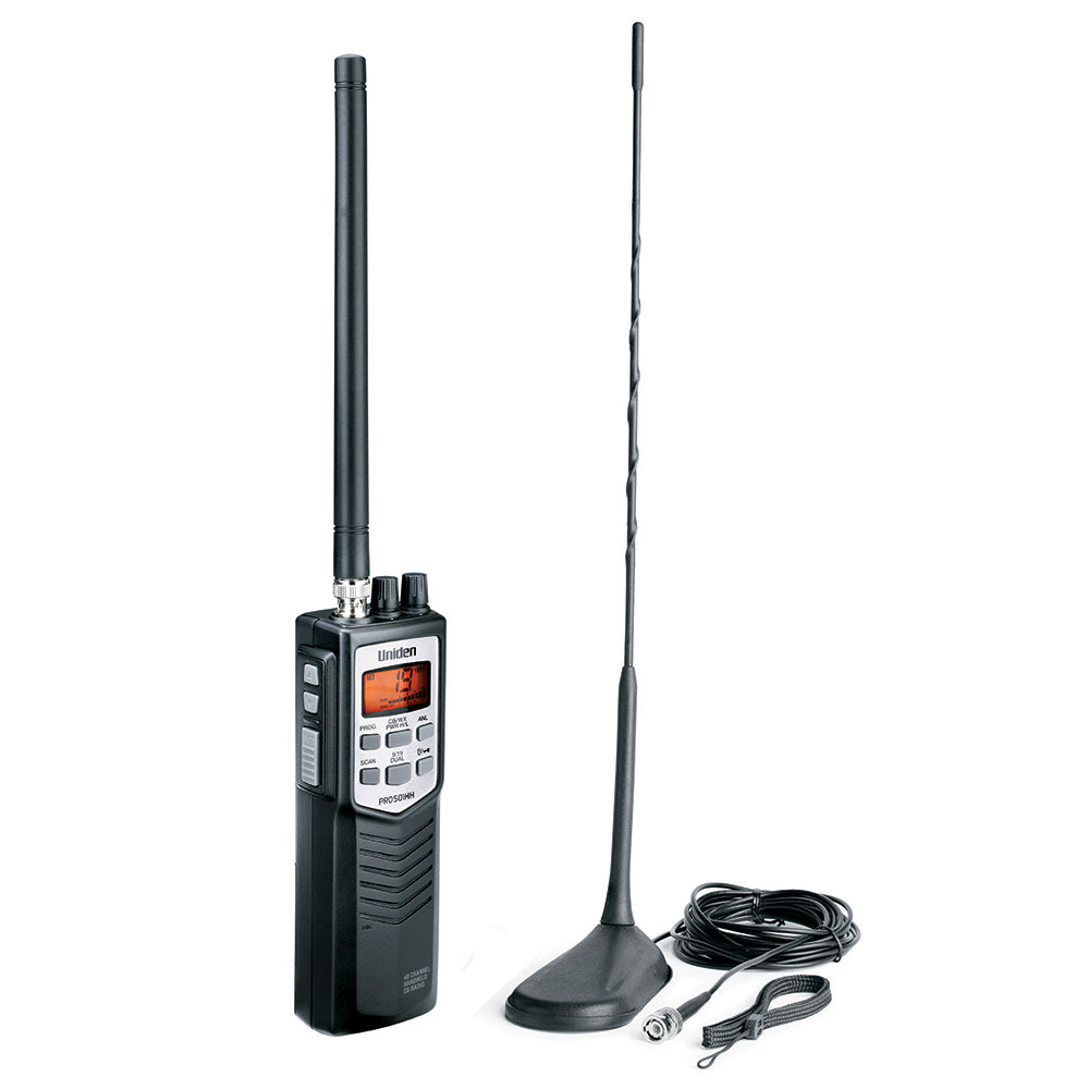 Uniden PRO501TK Handheld CB Radio w/High Gain Magnetic Mount Antenna - Deckhand Marine Supply