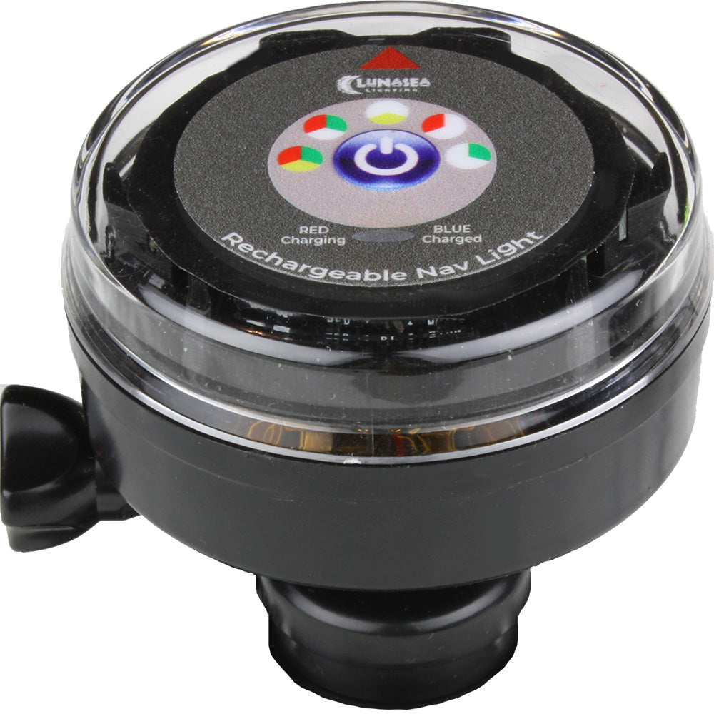 Lunasea Rechargeable Tri-Color Portable Navigation Light (No Mount) - Black - Deckhand Marine Supply