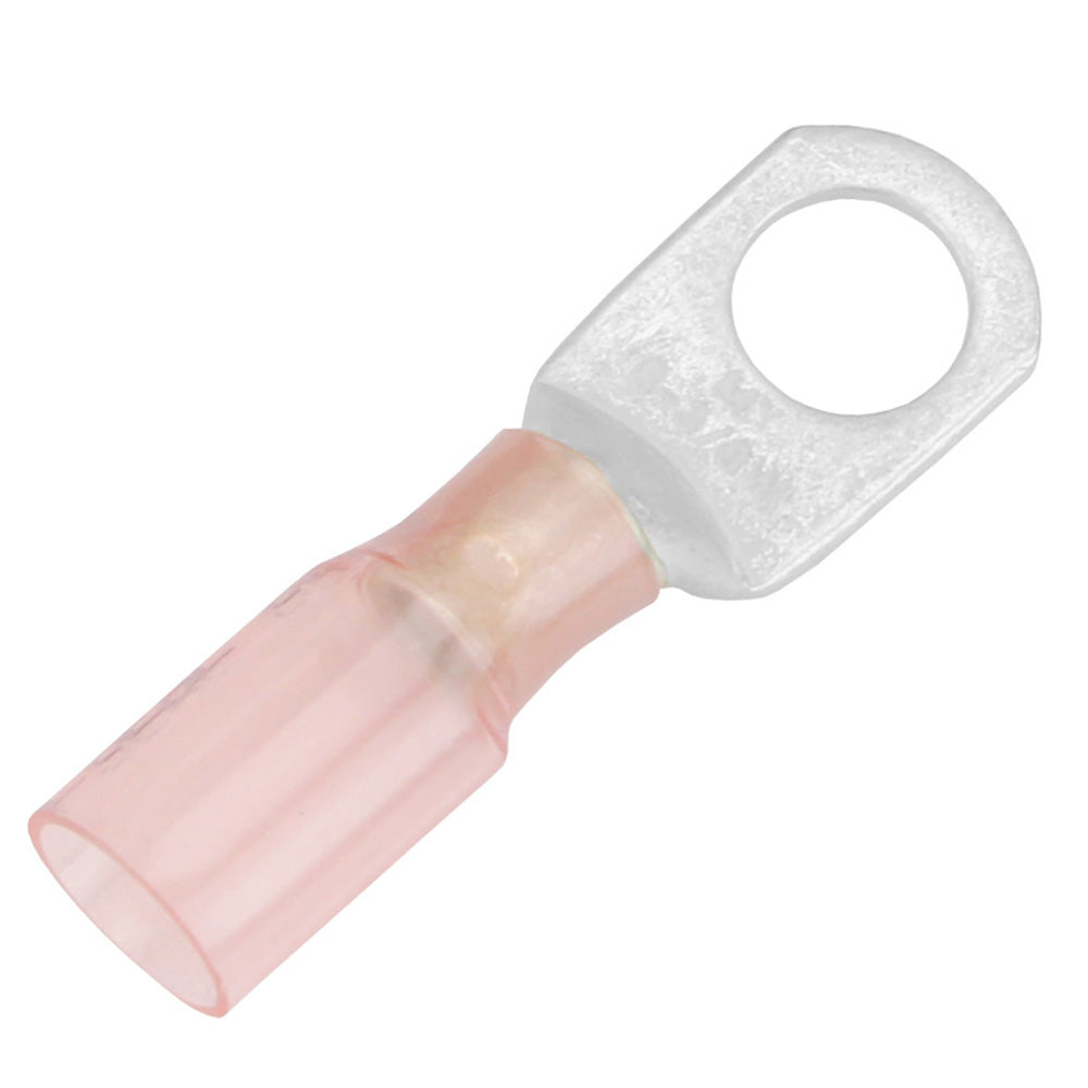 Pacer 8 AWG Heat Shrink Ring Terminal - 3/8" Stud Size - 25 Pack - Deckhand Marine Supply