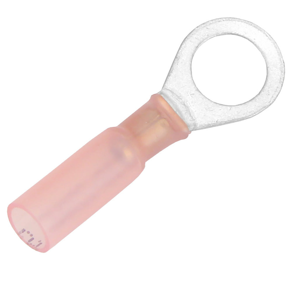 Pacer 22-18 AWG Heat Shrink Ring Terminal - 5/16" Stud Size - 25 Pack - Deckhand Marine Supply