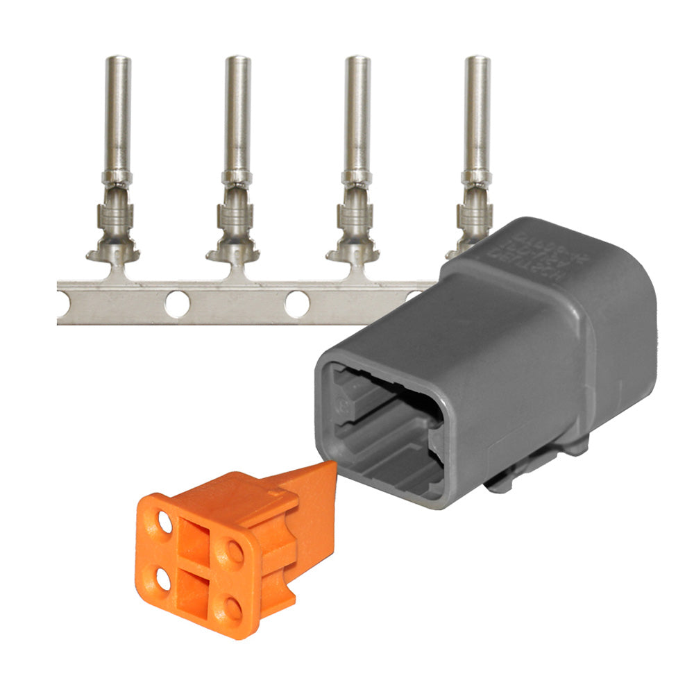 Pacer DTP Deutsch Plug Repair Kit - 14-12 AWG (4 Position) - Deckhand Marine Supply