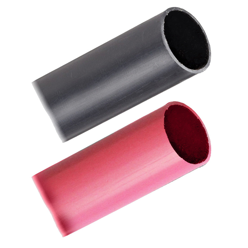 Pacer Battery Cable Heavy Wall Heat Shrink Tubing - 1" x 3" - Black/Red (2-Pieces Combo Pack) - Deckhand Marine Supply