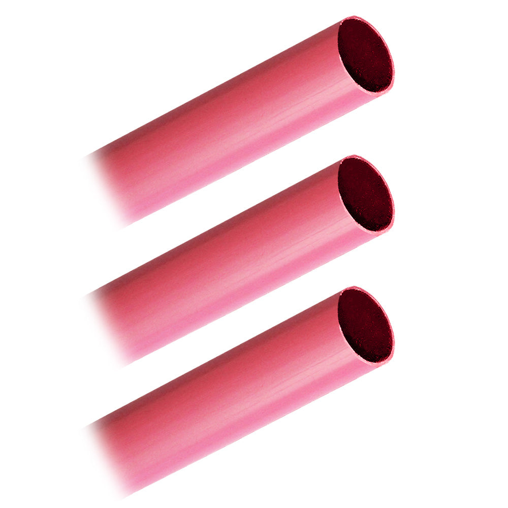 Pacer Battery Cable Heavy Wall Heat Shrink Tubing - 3/4" x 12" - Red (3-Pieces) - Deckhand Marine Supply
