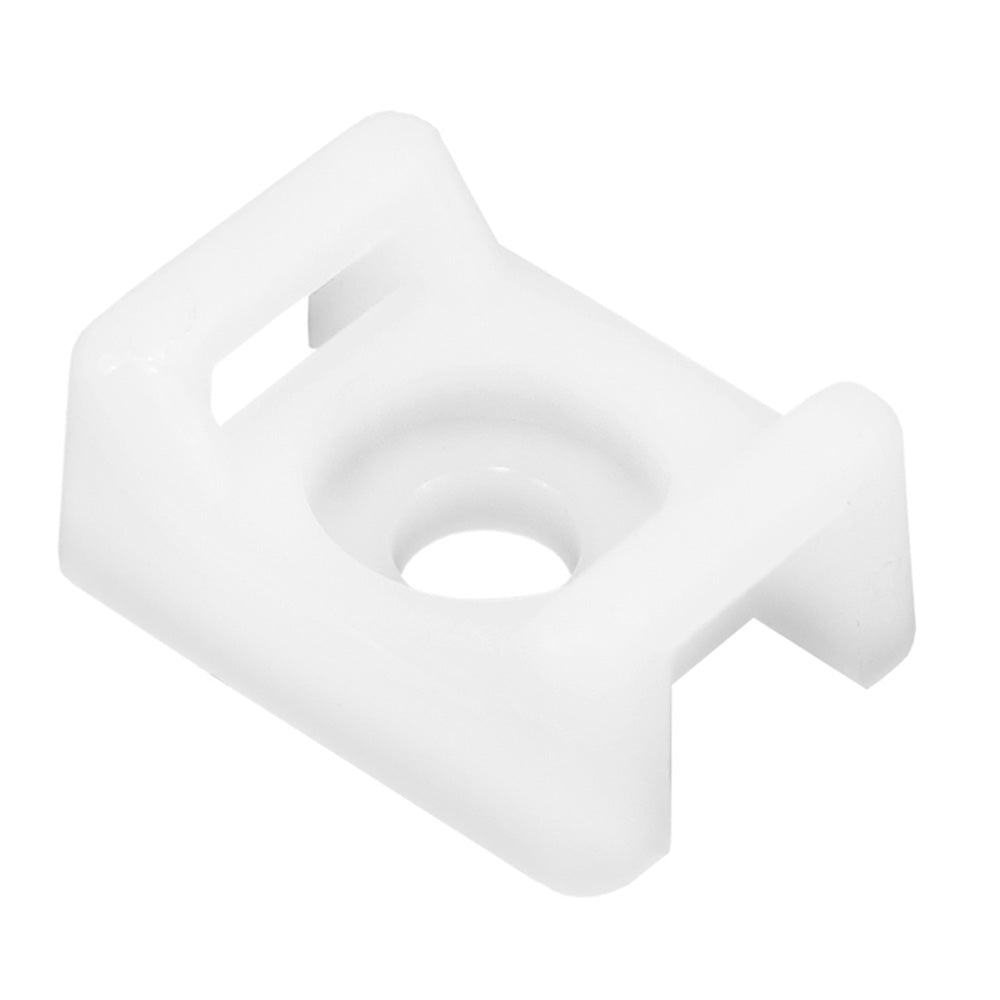 Pacer Screw Down Cable Tie Mount - #10 Screw Mount Method - Natural Color - 100 Pack - Deckhand Marine Supply