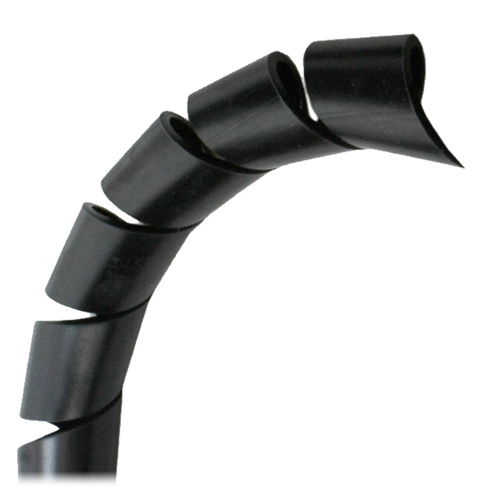 Pacer 1/2" Spiral Wrap - Black - 100' Roll - Deckhand Marine Supply