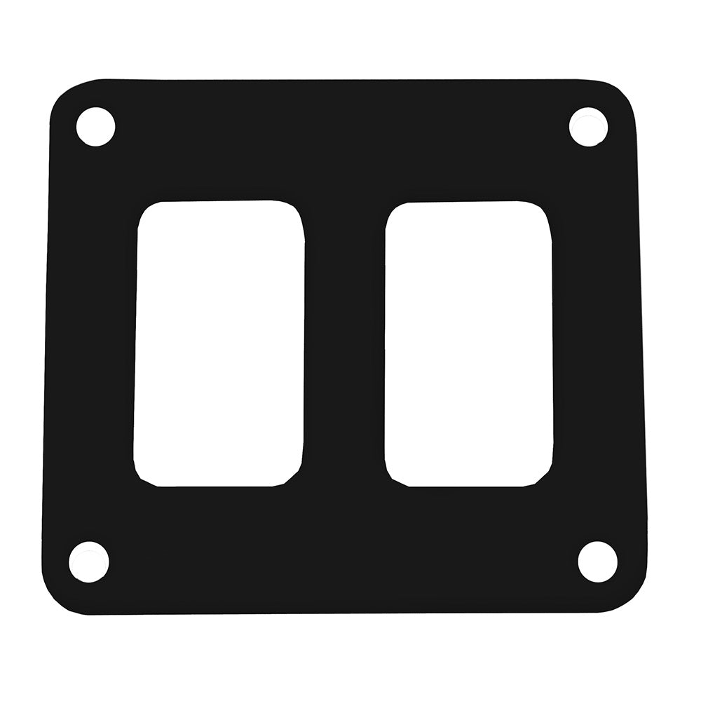 Pacer Switch Panel - 2 Switch  1 Row - 3" x 2.75" - Black Powder Coated Aluminum - Deckhand Marine Supply