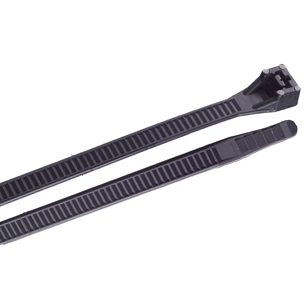 Ancor 8" UV Black Heavy Duty Cable Zip Ties - 100 Pack - Deckhand Marine Supply
