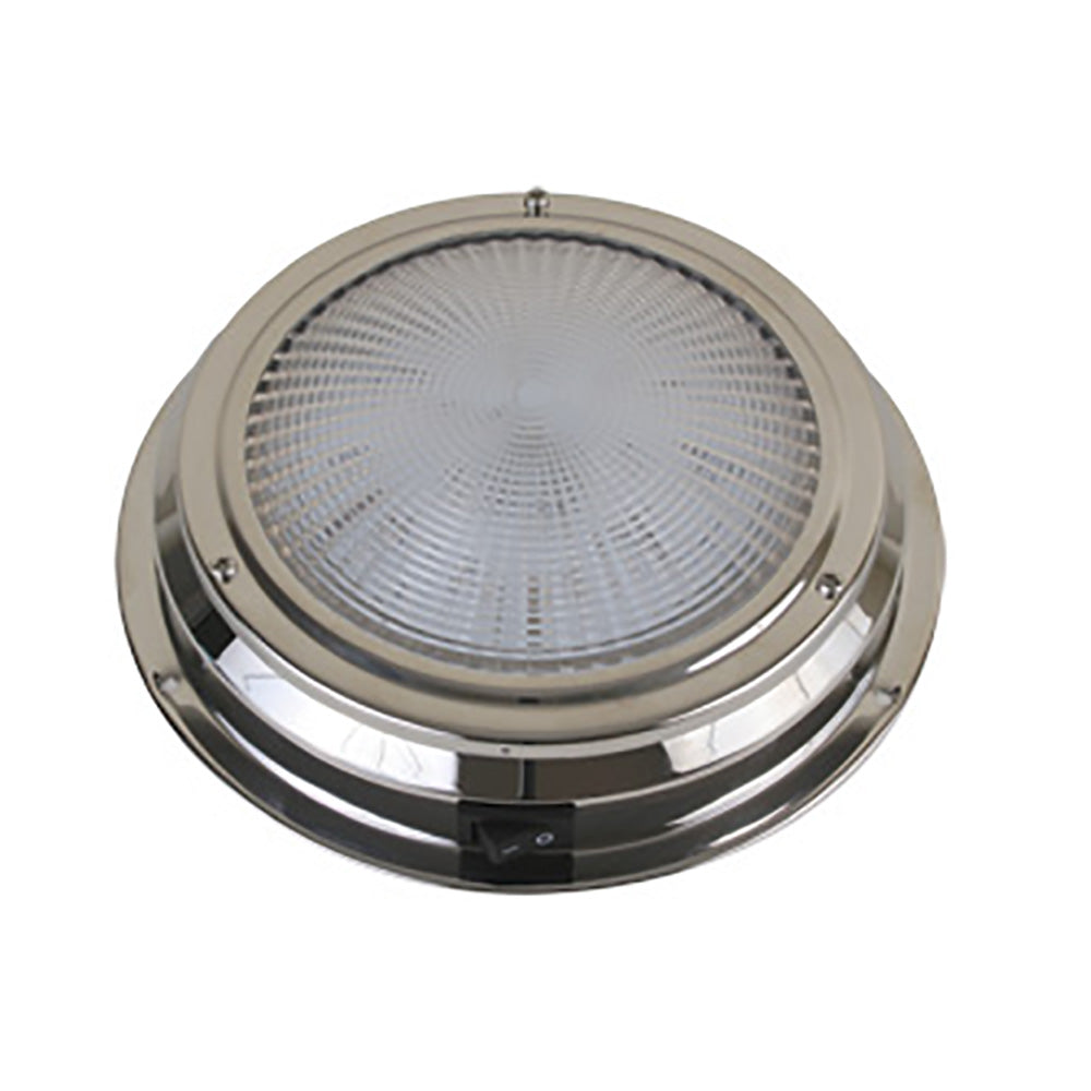 Scandvik LED Dome Light - Traditional - Stainless Steel - 5.5" - 12V - Deckhand Marine Supply