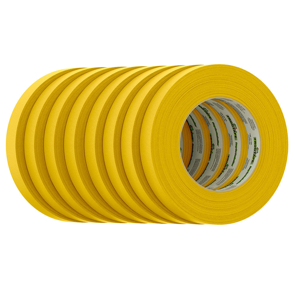 FrogTape CP 225 Medium-High Adhesion Masking Tape - 18MM x 55M x 12-Pack - Gold - Rated f/225F - Deckhand Marine Supply