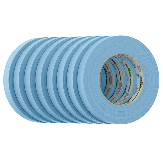 FrogTape CP 250 Medium-High Adhesion Masking Tape - 18MM x 55M x 12-Pack - Light Blue - Rated f/250F - Deckhand Marine Supply