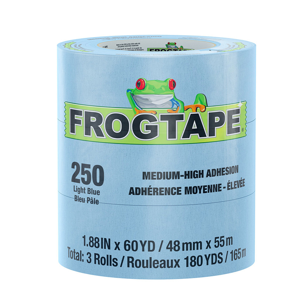 FrogTape CP 250 Medium-High Adhesion Masking Tape - 48MM x 55M x 6-Pack - Light Blue - Rated f/250F - Deckhand Marine Supply