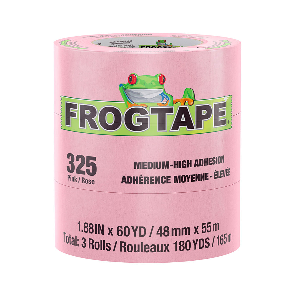 FrogTape CP 325 Medium-High Adhesion Masking Tape - 48MM x 55M x 6-Pack - Pink - Rated f/325F - Deckhand Marine Supply