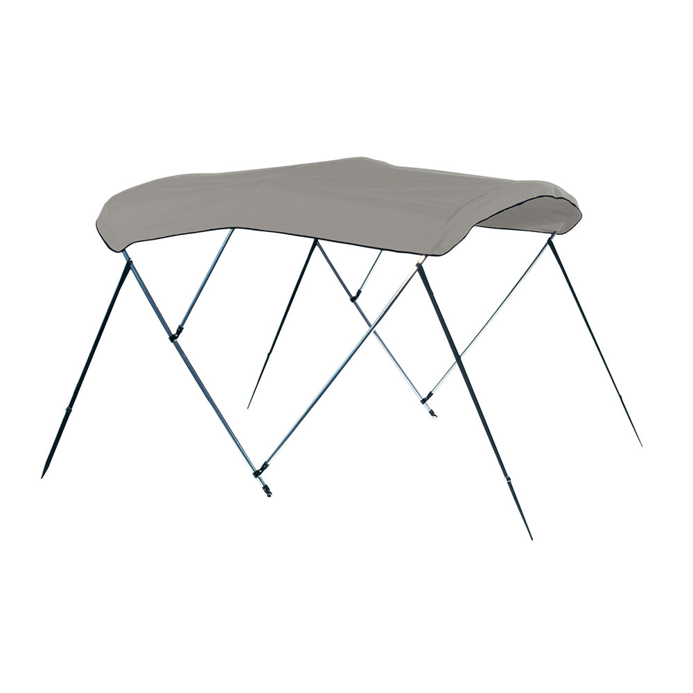 Carver 4 Bow 8' Pontoon Bimini Top w/Boot - Cadet Grey Acrylic - Deckhand Marine Supply
