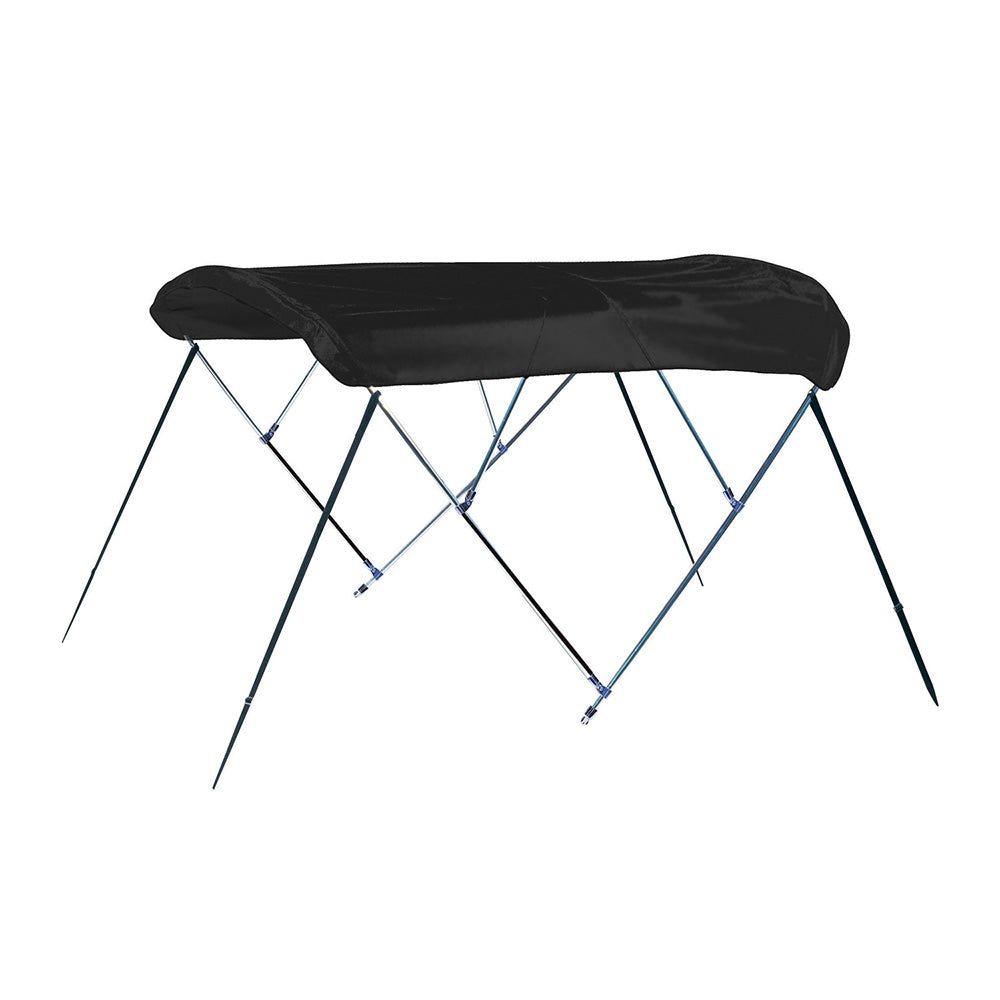Carver 3 Bow 4675U Bimini Top with Boot - Black Acrylic - Deckhand Marine Supply