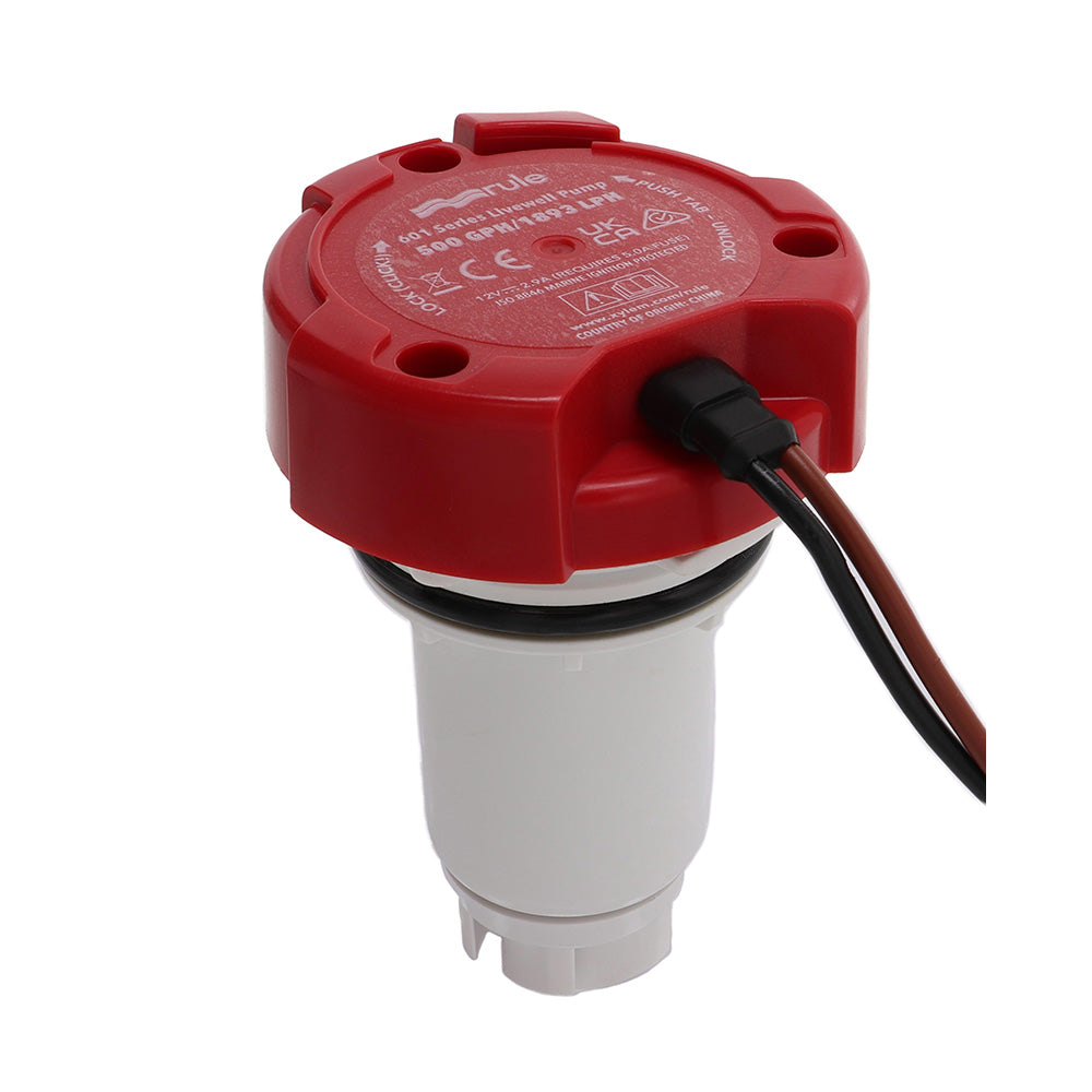 Rule 500 GPH Livewell Pump Replacement Motor Cartridge - Deckhand Marine Supply