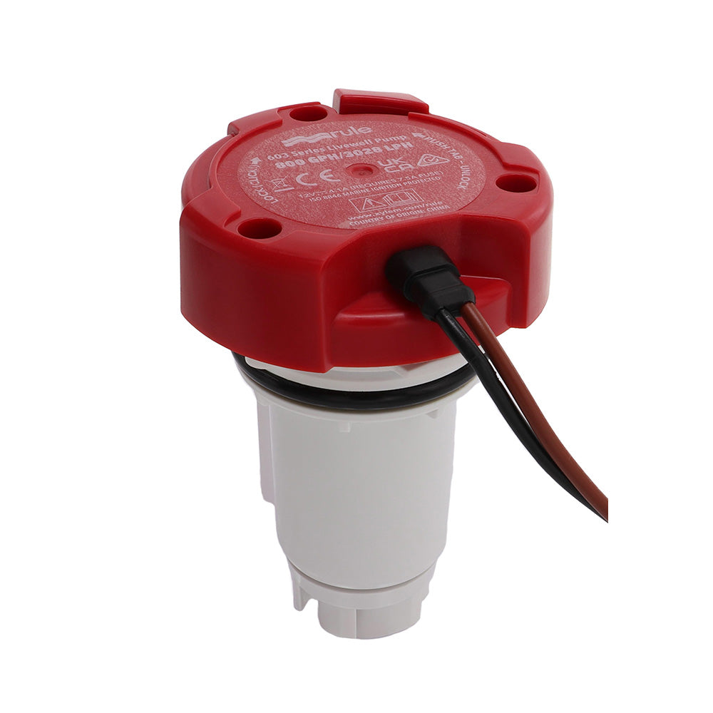 Rule 800 GPH Livewell Pump Replacement Motor Cartridge - Deckhand Marine Supply