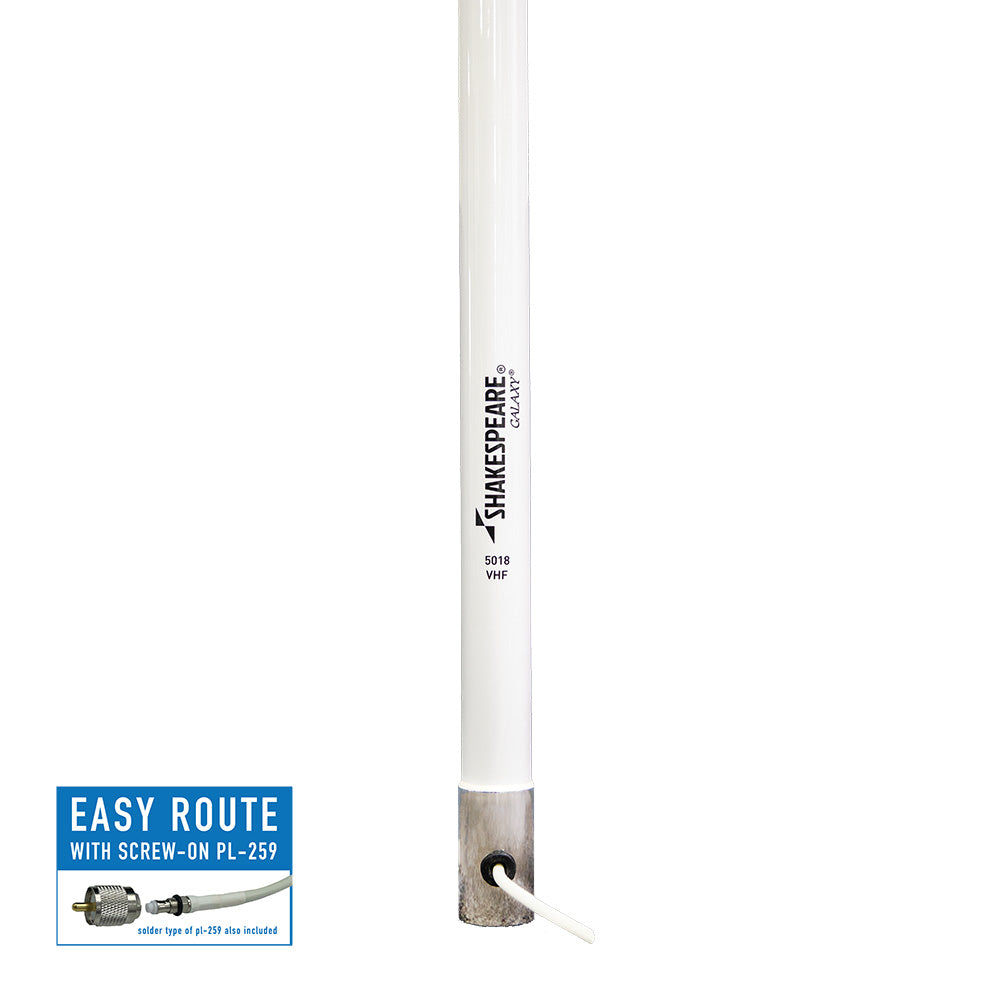 Shakespeare Galaxy 5018 15' 2 VHF Antenna - 9dB Gain - Deckhand Marine Supply