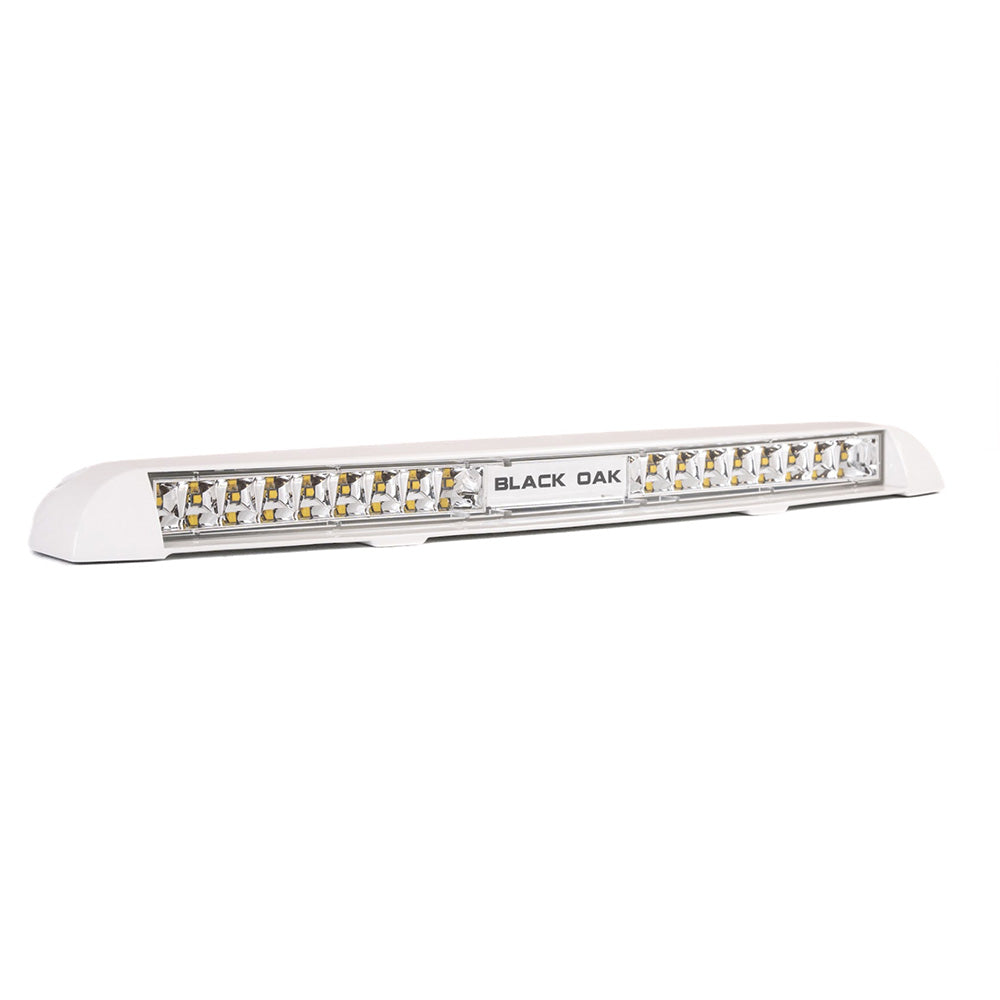 Black Oak Low Profile Marine Bar - Flood - White - Deckhand Marine Supply