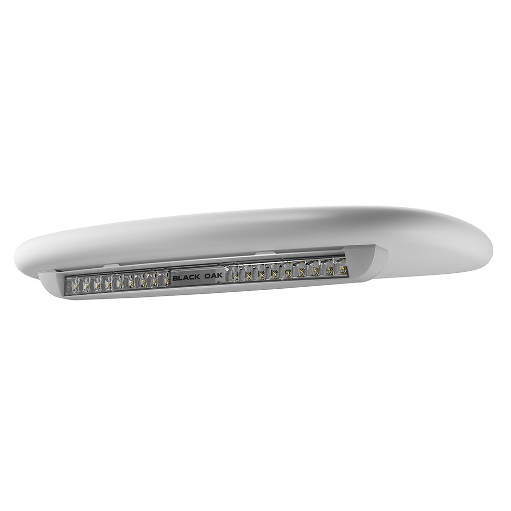 Black Oak Low Profile Marine Bar - Flood - Undermount - White - Deckhand Marine Supply