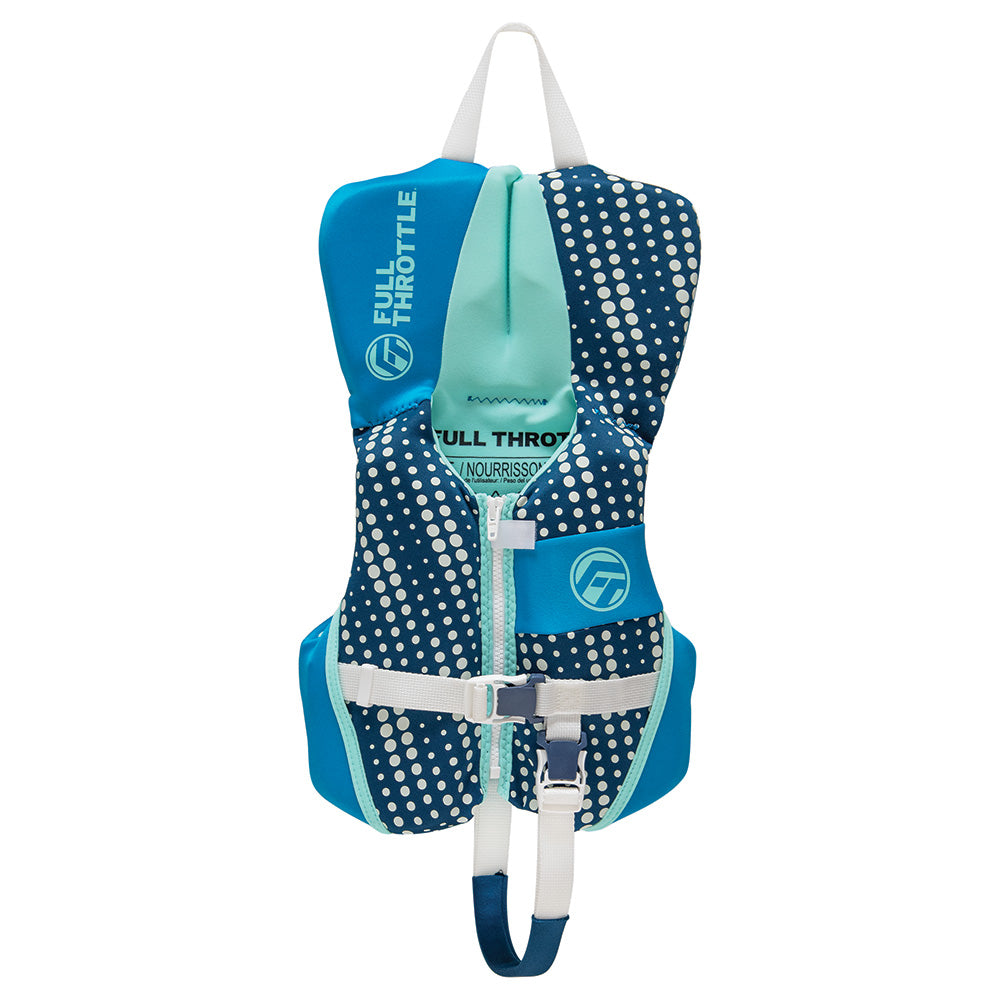 Full Throttle Infant Rapid-Dry Flex-Back Life Jacket - Aqua - Deckhand Marine Supply