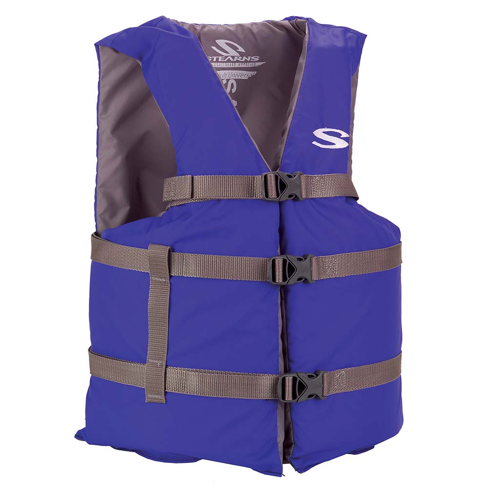 Stearns PFD 2001 Adult Boat Universal Blue Display for Adults Over 90lbs - Chest Size Of 50" - Deckhand Marine Supply