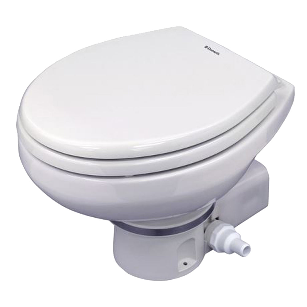Dometic MasterFlush MF 7160 White Electric Macerating Toilet w/Orbit Base - Raw Water - 24V - Deckhand Marine Supply
