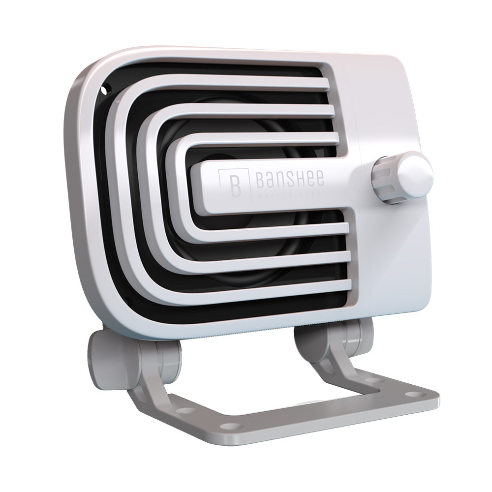 Banshee Marine Active External VHF Speaker - White - Deckhand Marine Supply