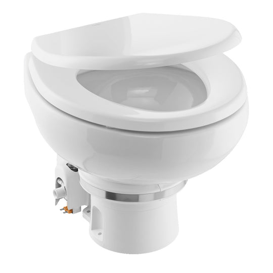 Dometic MasterFlush 7120 White Electric Macerating Toilet w/Orbit Base - Freshwater - 24V - Deckhand Marine Supply