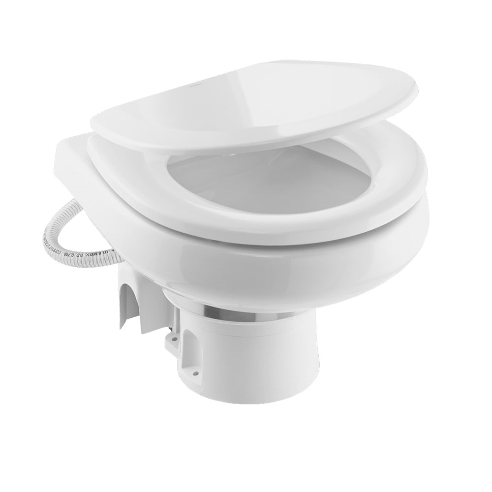 Dometic MasterFlush 7260 White Electric Macerating Toilet w/Orbit Base - Raw Water - 12V - Deckhand Marine Supply