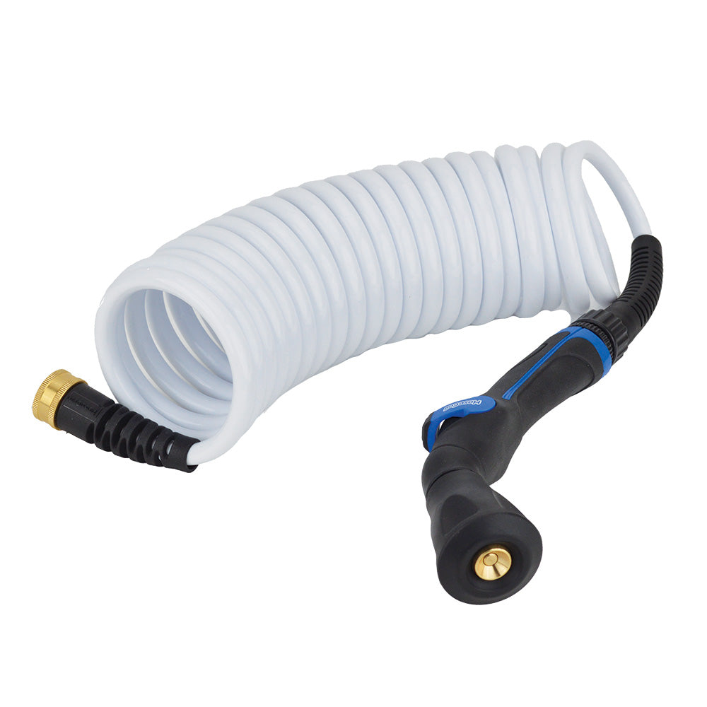 HoseCoil Skipper Spray System w/20' 3/8" Hose - White - Deckhand Marine Supply