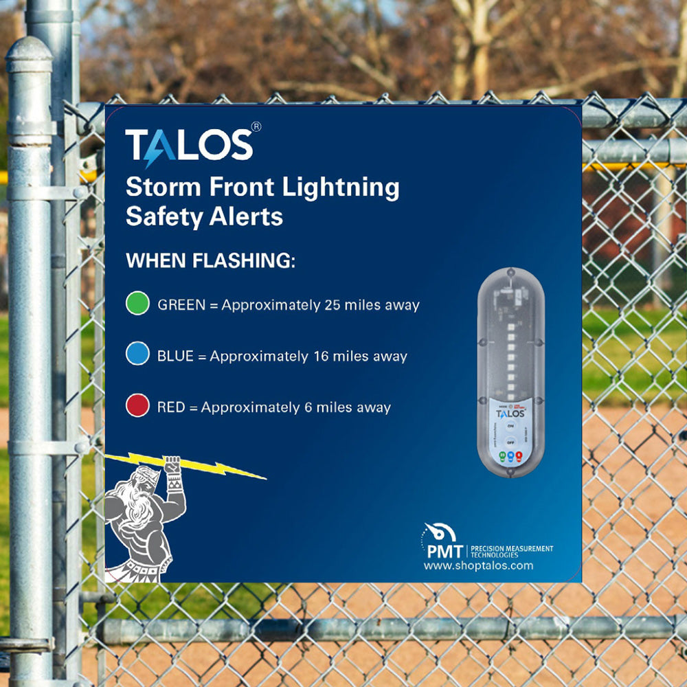 TALOS Standard Lightning Detector w/14"x14" Safety Information Sign - Deckhand Marine Supply