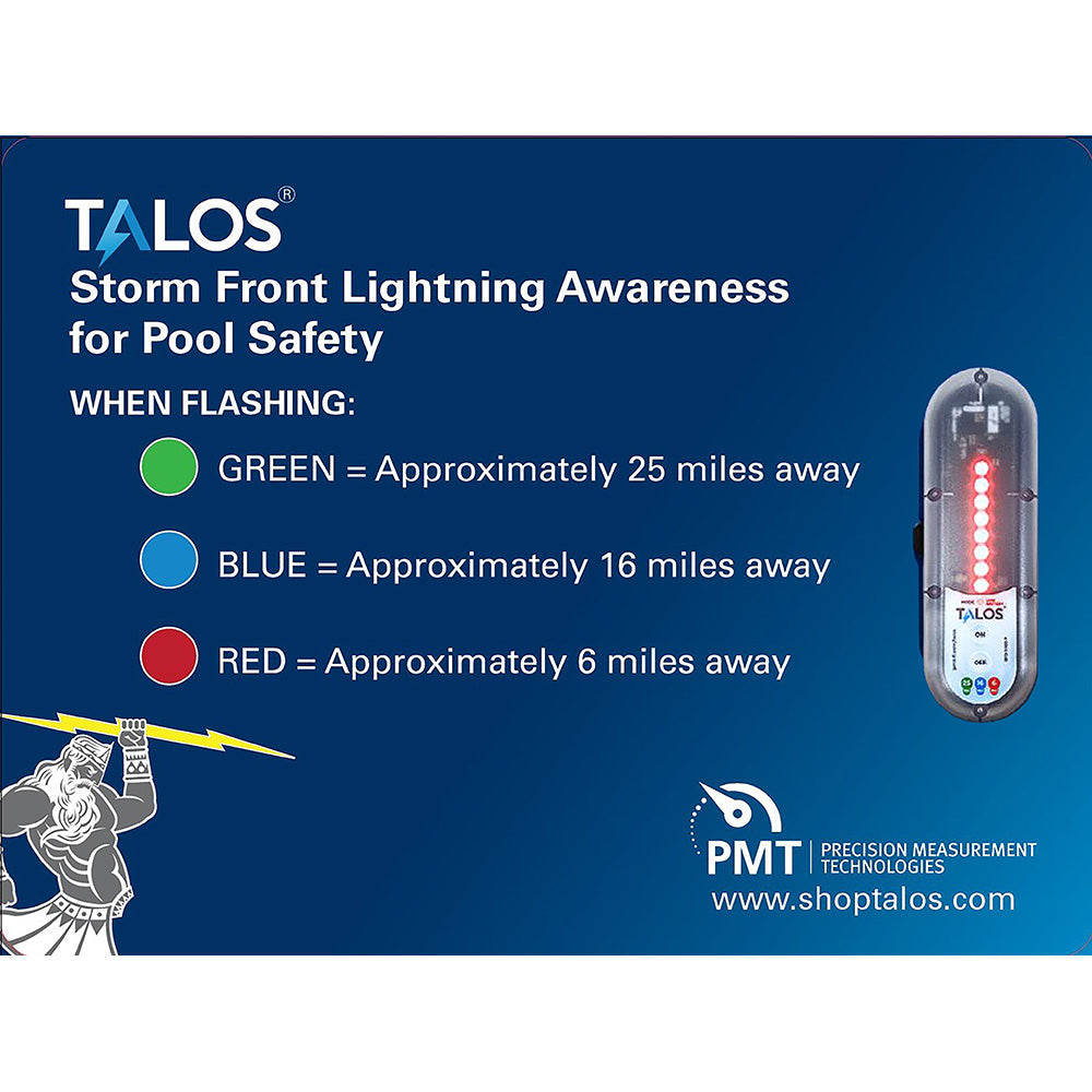 TALOS Standard Lightning Detector w/18"x24" Safety Information Sign - Deckhand Marine Supply
